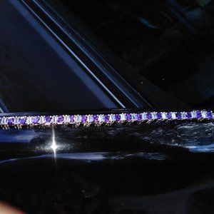Amethyst and diamonique bracelet